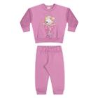 Conjunto Infantil Longo Elian Moletom + Calça Ursinha Menina