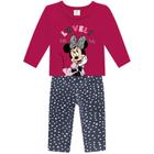 Conjunto infantil manga longa moletom minnie feminino disney baby ref: 54036 p/g