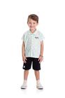 Conjunto Infantil Masculino Camisa de Botão e Bermuda