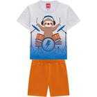 Conjunto Infantil Masculino Camiseta + Bermuda Bicho Preguiça KYLY