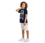 Conjunto Infantil Masculino Camiseta Bermuda Moletinho Kyly