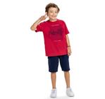 Conjunto Infantil Masculino Camiseta + Bermuda Moletinho Kyly