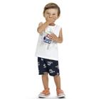 Conjunto Infantil Masculino Camiseta + Bermuda Moletinho Kyly