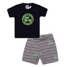 Conjunto Infantil Masculino Camiseta e Bermuda Surf Competition - Pulla Bulla