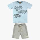 Conjunto Infantil Masculino Camiseta e Bermuda - Up Baby