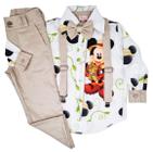 Conjunto Infantil Masculino com Calça Mickey Safari