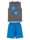 Conjunto Infantil Masculino Make Your Choices - Lual Kids - Garfite/Azul Astral