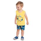 Conjunto Infantil Masculino Regata + Bermuda Microfibra Peixes Kyly