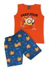 Conjunto Infantil Masculino Regata + Bermuda Moletom Pipa