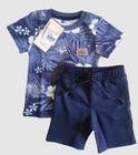 Conjunto infantil masculino verão bermuda e camiseta