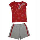 Conjunto Infantil Menina Arco Íris Blusa e Shorts- Kely & Kety