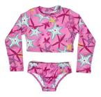 Conjunto Infantil Menina Blusa Calcinha Proteção Solar Praia