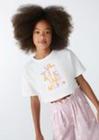 Conjunto Infantil Menina Blusa Com Paetês E Calça Clochard Estampada