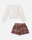 Conjunto Infantil Menina Blusa e Short Saia Tweed Momi