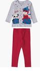 Conjunto Infantil Menina Blusa Manga Longa e Calça Legging - Malwee Kids