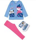 Conjunto Infantil Menina Blusa Manga Longa e Calça Legging - Malwee Kids