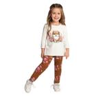 Conjunto Infantil Menina Blusa Manga Longa e Legging Kyly 1000754