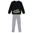 Conjunto Infantil Menina Blusa Moletom e Legging Cotton Confortável Moderna Kyly 1000093