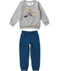 Conjunto infantil menina blusão e calça moletom cachorrinho