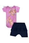 Conjunto Infantil Menina Body Ribana Coelhinho e Short - Didiene