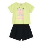 Conjunto infantil menina com blusa cropped Brandili