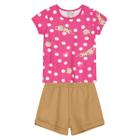 Conjunto infantil menina com blusa estampada Brandili