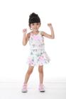 Conjunto infantil menina com shorts interno e blusa