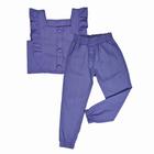 Conjunto Infantil Menina Cropped Calça Alfaiataria