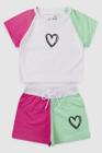 Conjunto Infantil Menina Cropped Coração