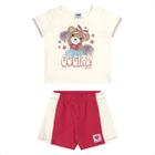 Conjunto Infantil Menina Cropped Ursa Shorts Marlan 62713