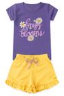 Conjunto Infantil Menina - Enjoy Blooms - Roxo e Lilás