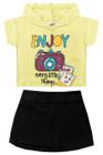 Conjunto Infantil Menina Enjoy Cropped Amarelo