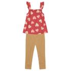 Conjunto infantil menina estampado Brandili