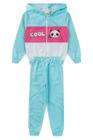 Conjunto Infantil Menina Inverno Esportivo NBA - Panda - Azul Bebê