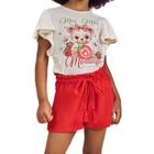 Conjunto Infantil Menina Kukiê Urso Vermelho - 760620