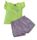 Conjunto infantil menina marlan blusinha e shorts saia tamanho 3