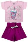 Conjunto Infantil Menina Pop Style Rosa e Fúcsia