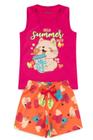 Conjunto Infantil Menina - Summer Gatinha - Pink