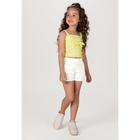 Conjunto Infantil Menina Texturizado Mundi Amarelo