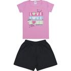 Conjunto Infantil Menina Verão Blusa e Short Viston 4612