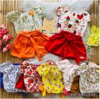 Conjunto infantil meninas verão ciganinha kit com 2