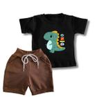 Conjunto Infantil Menino Bebê Camiseta e Bermuda Algodão Pima