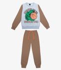 Conjunto Infantil Menino Blusão Com Calça Select Bege