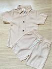 Conjunto Infantil Menino Camisa e Short Confortável Em Viscolinho