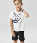 Conjunto infantil menino camiseta e bermuda náutico