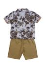 Conjunto Infantil Menino Camiseta Floral e Short - Destak