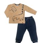 Conjunto Infantil Menino Camiseta Manga Longa E Calça Em Moletom