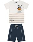 Conjunto infantil menino com estampa de coqueiros mundi