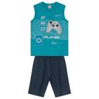 Conjunto infantil menino com estampa de vídeo game