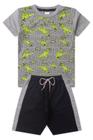 Conjunto Infantil Menino - Dinos - Cinza